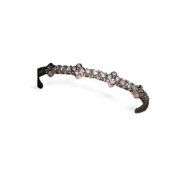 Elevate your style with this Stunning Estate 18K White Gold Diamond Bangle Bracelet . Crafted with elegance in mind, this...