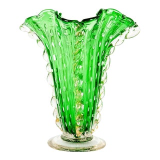 Vintage Murano Glass Vase For Sale