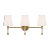 Slender curved, tapered arms form an elegant, dynamic silhouette . In the Hanover three-light wall vanity, lucite arms...