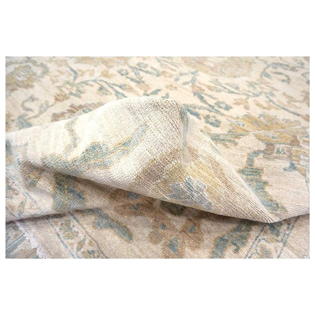 Afghan Sultanabad Wool 10x14 Ivory, Yellow & Charcoal Handmade Area Rug #1142156 For Sale - Image 10 of 10
