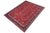 This Persian Tabriz rug is a vintage antique-inspired, hand knotted wool piece in red and blue, crafted by skilled...