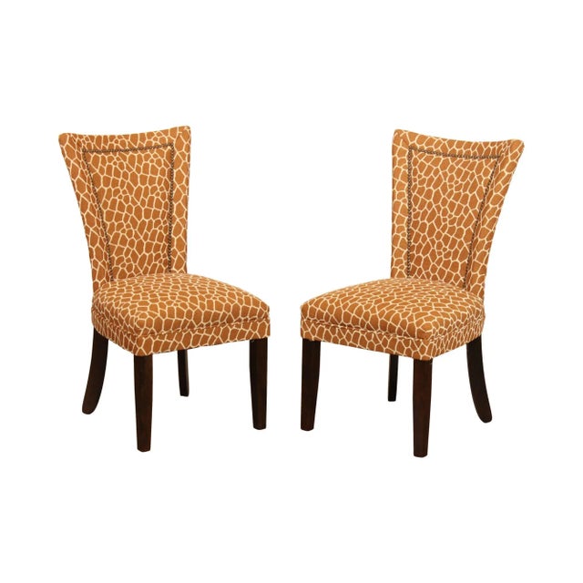 Early 21st Century Transitional Style Custom Upholstered Side Chairs - A Pair For Sale - Image 13 of 13