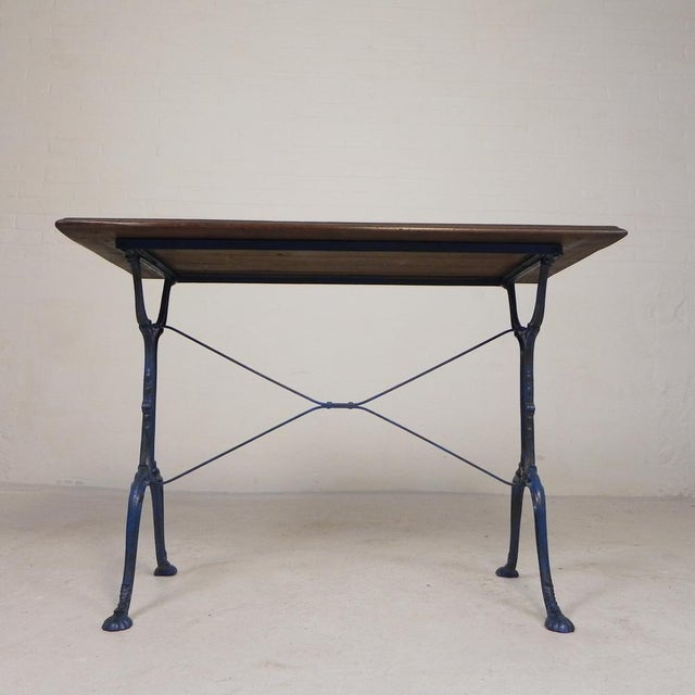 Bistro Table with Oak Top, 1930s For Sale - Image 10 of 18