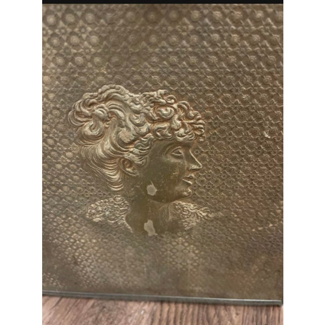 French 3 way mirror. Heavily Embossed Detailing is positively gorgeous! Patina from years of use is evident. Heavy...
