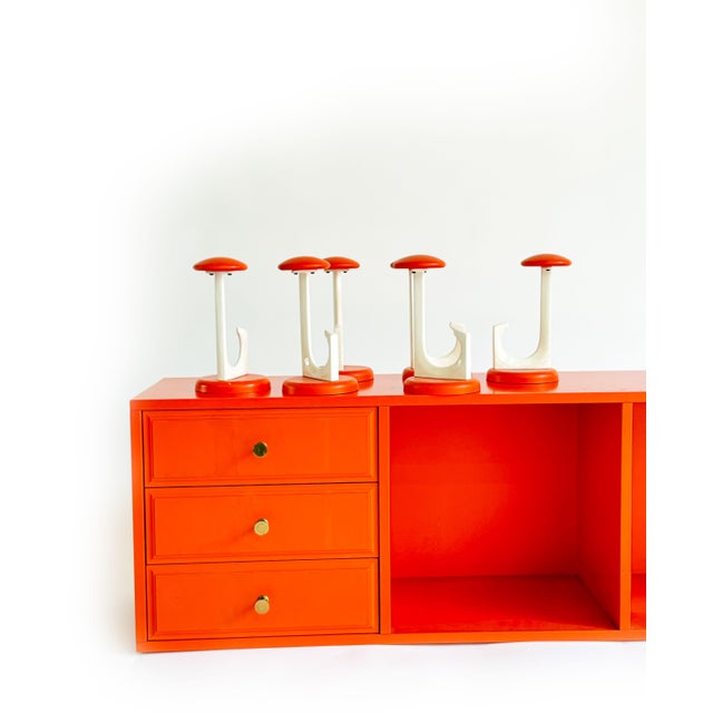 Vintage Orange Lacquered Coat Rack from Schönbuch, 1980s For Sale - Image 3 of 11