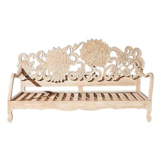 Handcarved Lotus Daybed Carving Sofa Carved Furniture For Sale