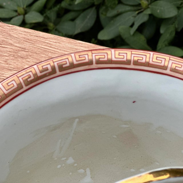 Gold Vintage Chinese Porcelain Wall Pocket With Fretwork Birds & Flowers For Sale - Image 8 of 12