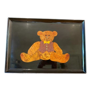 Mid 20th Century Couroc of Monterey Teddy Bear Serving Tray For Sale