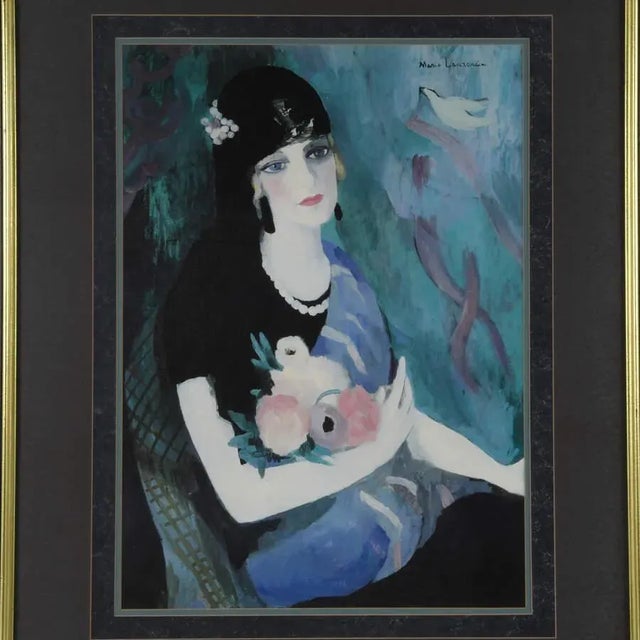 Capture the elegance of the Art Deco era with this framed print of Marie Laurencin's "Portrait of Baronne Gouraud in Black...