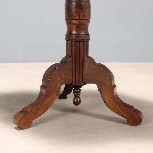 Brown Antique Small Table Walnut Maple Inlays Bois De Violette Xix Century For Sale - Image 8 of 9
