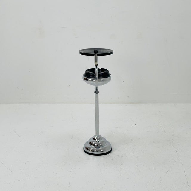 Art Deco Chrome and Bakelite Ashtray Stand by Demeyere, 1930s For Sale - Image 10 of 11
