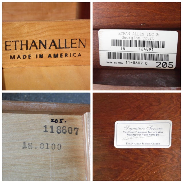 Pair Ethan Allen Georgian Court Queen Anne Style Solid Cherry End Tables Nightstands For Sale - Image 12 of 12