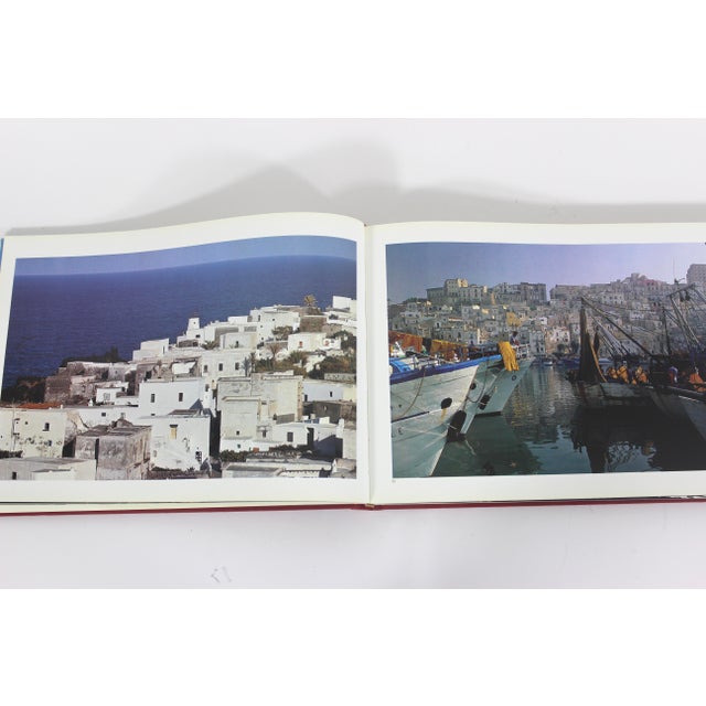 1987 Sicily Red Linen Hard Cover Coffee Table Book Italian Travel Reference For Sale - Image 4 of 8