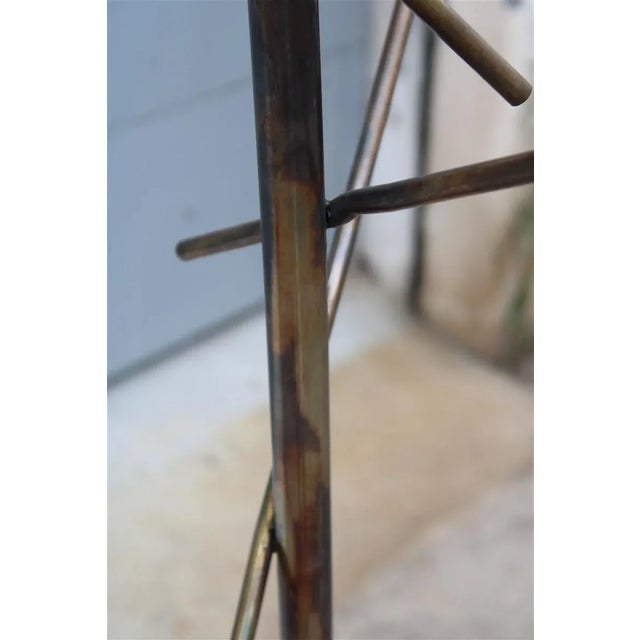 Metal italian Floor Lamp in Brass and Glass, 1950 For Sale - Image 7 of 16