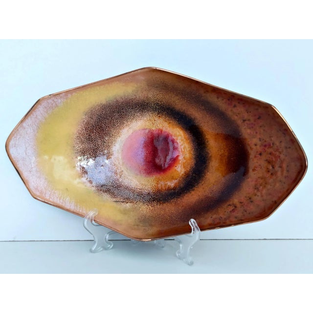 Mid-Century Modern Vintage Enameled Copper Bowl attributed to Paolo De Poli, 1960s For Sale - Image 3 of 14