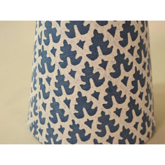 Traditional Fortuny Blue and White Chandelier Shade For Sale - Image 3 of 5
