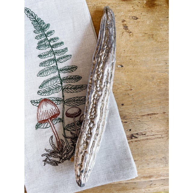 Maitland - Smith Vintage Maitland-Smith Silvered Bronze English Cucumber For Sale - Image 4 of 4