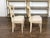 Pair of English 1900s Neoclassical Style Painted and Gilt Chairs with Feathers For Sale - Image 9 of 11