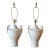 Vintage White Glazed Ceramic Urn Lamps - a Pair For Sale