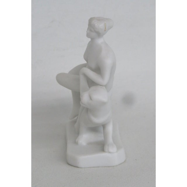 White Ceramic Greek Mythology Miniature Ariadne on the Panther Figurine Germany 4985b For Sale - Image 8 of 12