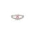 Art Deco Delicate 0.5 Ct Pink Sapphire & Diamond Split Shank Promise Ring Made in 925 Silver - Size 6.5 For Sale - Image 3 of 10