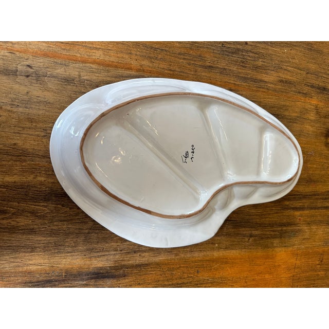 Vintage 1961 HandPainted Divided Vegetable Serving Dish, Made in Italy