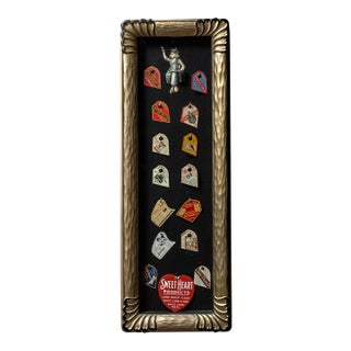 Framed Collection of Antique Advertising Pot Scrapers For Sale