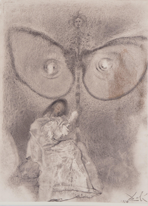 Salvador Dali, La Naissance, Lithograph