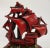 Early 20th Century Vintage Cast Iron Red Ship Doorstop For Sale - Image 5 of 6