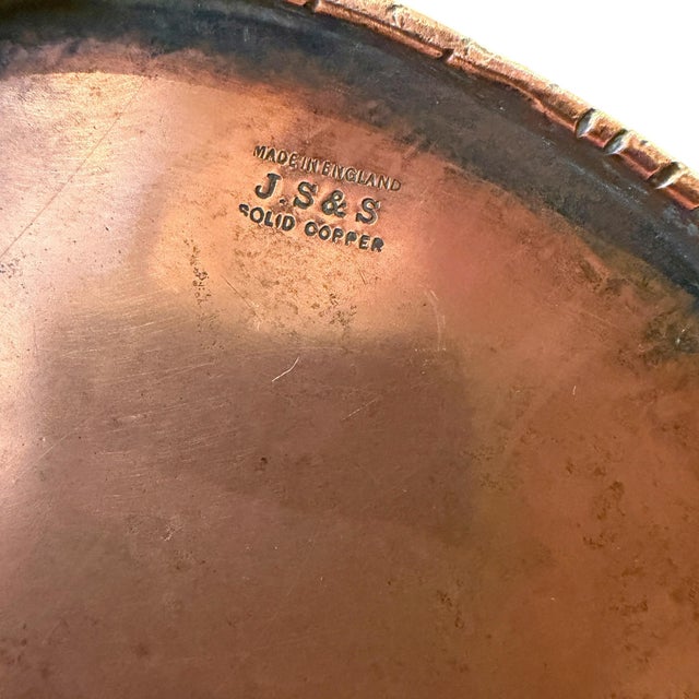 English Arts & Crafts Crocodile Stamped Copper Pitcher For Sale - Image 12 of 12