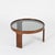 Brown Italian Round Coffee Table in Walnut with Smoked Glass Top from Molteni, 1960s For Sale - Image 8 of 14
