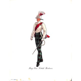 1950s Kings Own Scottish Borderers Traditional Reproduction Print For Sale