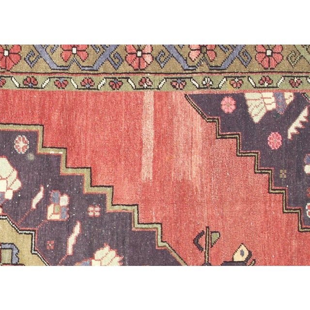 1960s Turkish Oushak Rug. Handwoven with wool on wool foundation in the Oushak region of Western Turkey. The Anatolian...