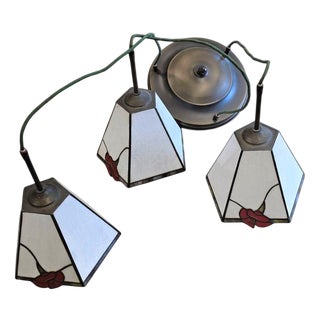 Art Deco Pendants with Glass Shades For Sale