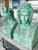 Neoclassical Verdigris Sculptural Replica Casts of Roman Flavian Figures - A Pair For Sale - Image 3 of 11