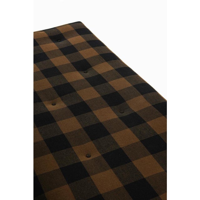 Black Oak, Brass, and Fabric Sofa or Daybed from Børge Mogensen, 1950s For Sale - Image 8 of 10