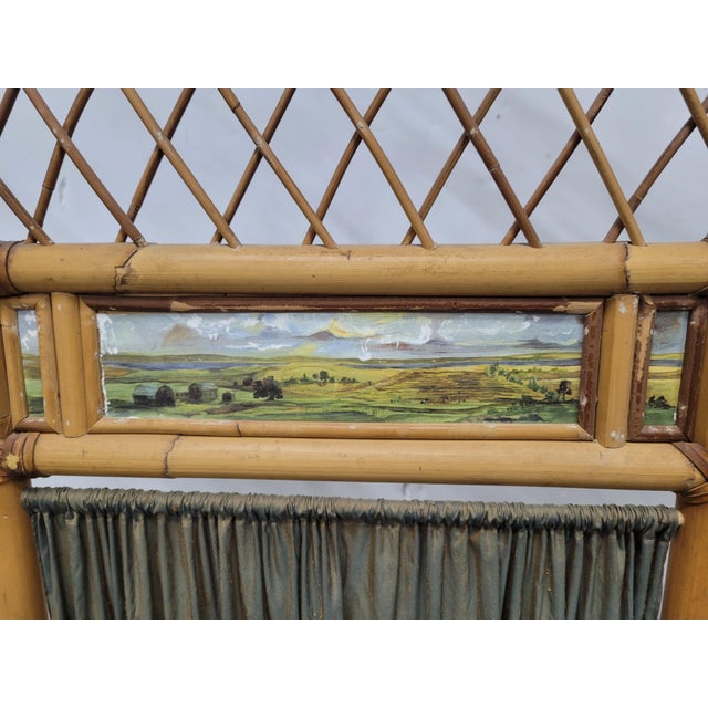 Art Deco 1970s Folding Screen Attributed to MacKenzie-Childs For Sale - Image 3 of 10