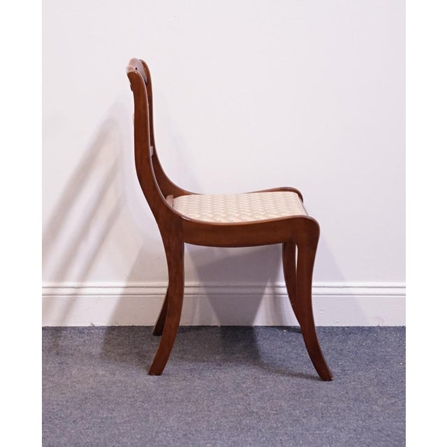 Mid 20th Century Vintage Antique Solid Mahogany Traditional Duncan Phyfe Dining Side Chair For Sale - Image 5 of 10
