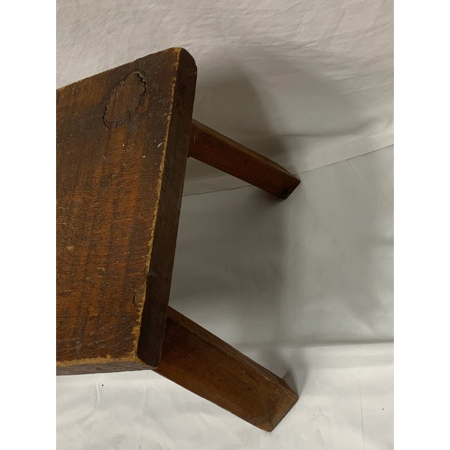 A very sturdy extremely well constructed primitive style vintage table/plant stand/mini bench or stool. Solid wood...