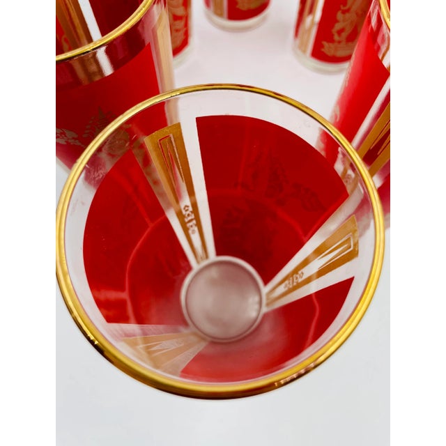 Mid-Century Goddess/Princess Tall Tumblers or Highball Glasses - Set of 8 For Sale In Los Angeles - Image 6 of 12