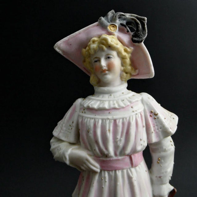 Mid 20th Century Vintage Bisque of French Renaissance Era Pic Axe Figurine For Sale - Image 5 of 7