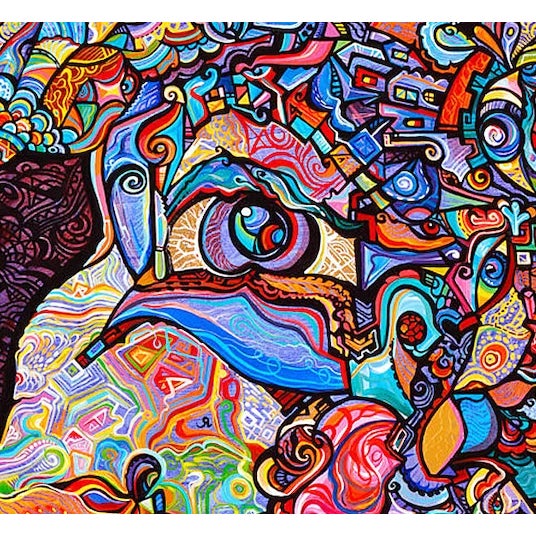 Cubism Alexander Arshansky Cubist Painting "The Hermit" For Sale - Image 3 of 3