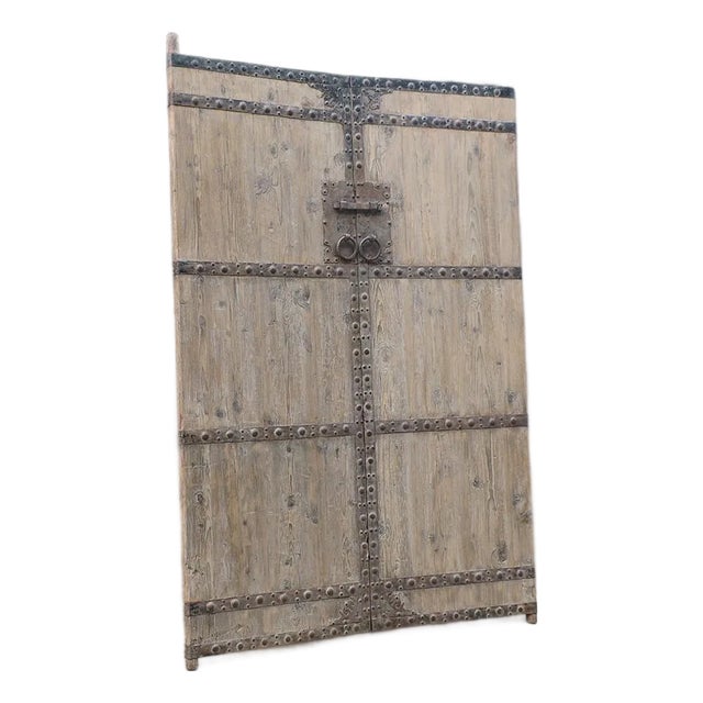 Antique Chinese Pine Compound Gate For Sale