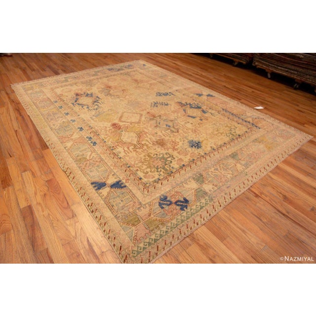 A Beautiful Warm Cozy Rustic Geometric Tribal Design Modern Area Rug, Country of origin: Central Asia, Circa date: Modern...