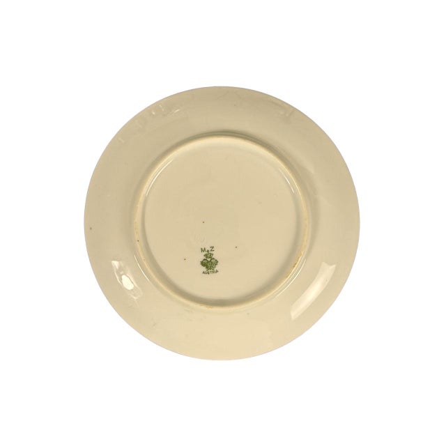 Japanese Hand-Painted Made in Prussia, Austria, Japan Floral Porcelain Plate Mixed Collection For Sale - Image 3 of 15