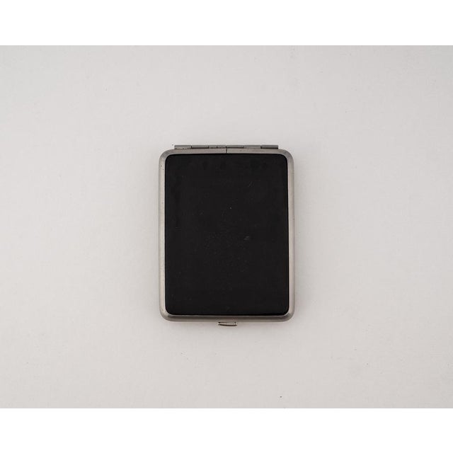 German Stainless Steel Cigarette Case with Leather Inlay, 1930s For Sale - Image 17 of 18