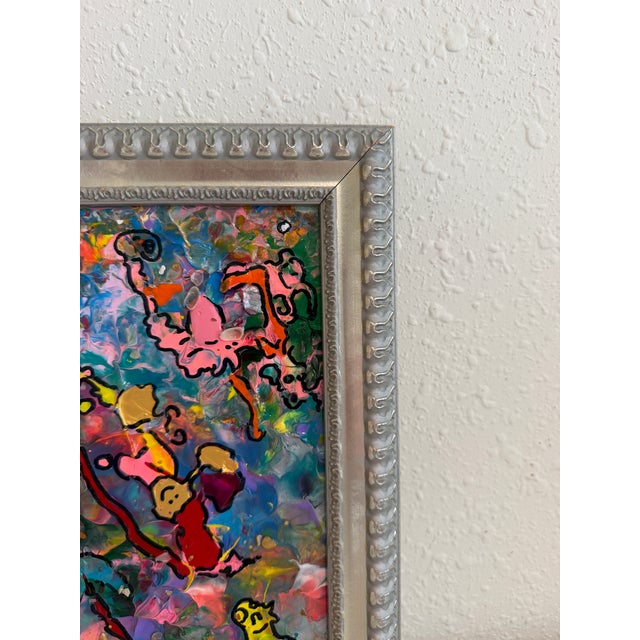 Paint Serg Graff "Whose Tracks" Abstract Painting Framed Outsider Art Coa For Sale - Image 7 of 9
