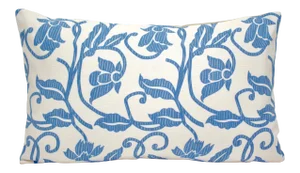 Elizabeth Benefield "Fiji" 20" X 12" Hand Printed Linen Pillow