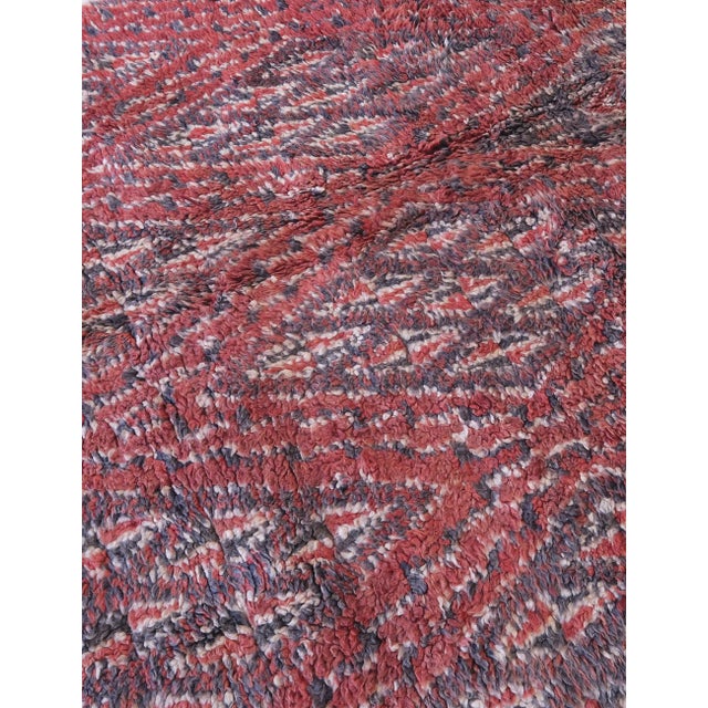 1970s Beni MGuild Moroccan Red Wool Rug - 11 X 6 Ft For Sale In Cleveland - Image 6 of 8