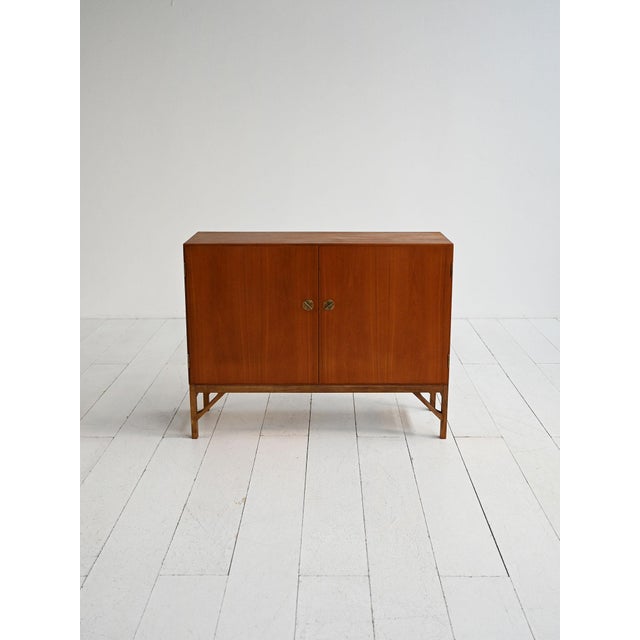 "model 232" sideboard designed by børge mogensen for fdb (1964), manufactured by c.m. Madsen. Made of teak veneer with an...